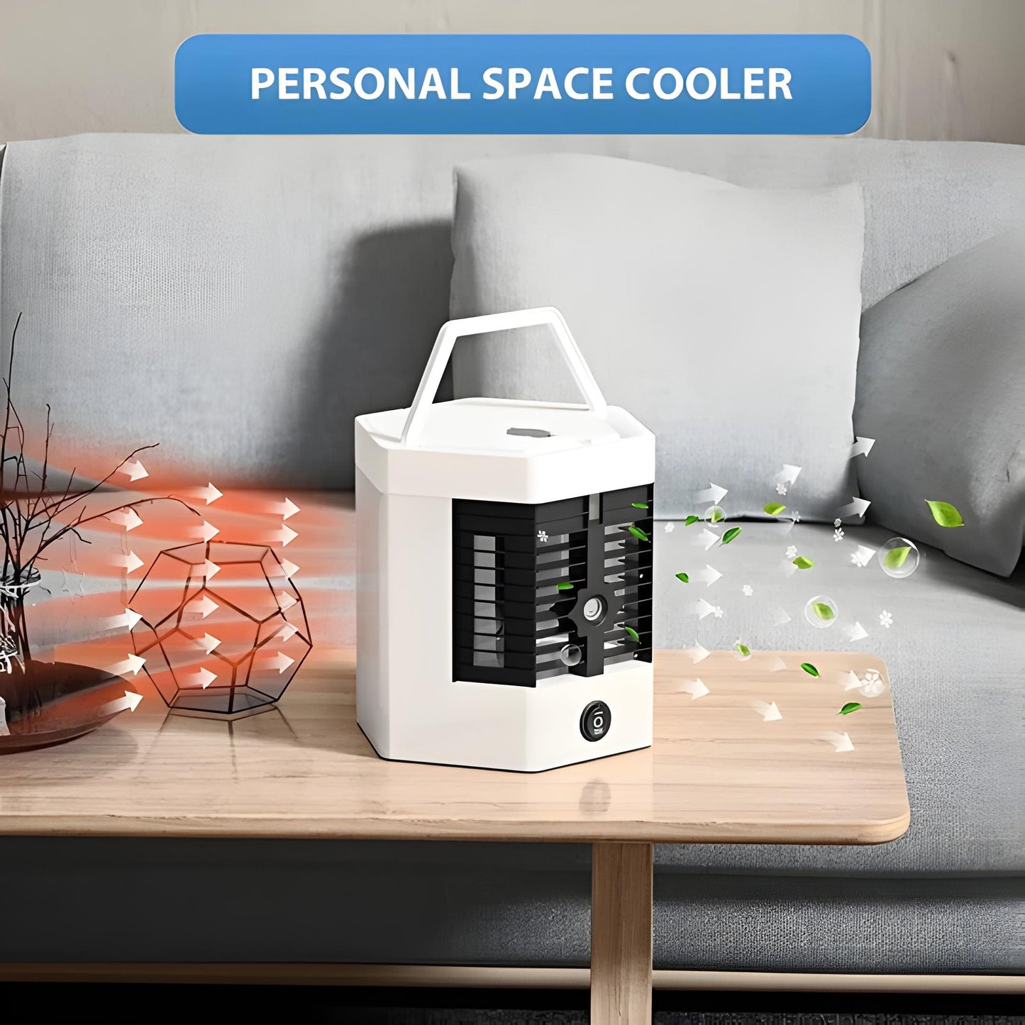 Portable USB Air Conditioner Fan – Mini Cooler with Humidifier